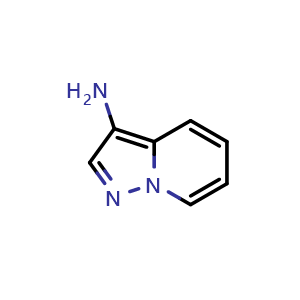 Chemical structure of Pyrazolo[1,5-a]pyridin-3-amine , CAS 137837-55-9, AChemBlock S89820