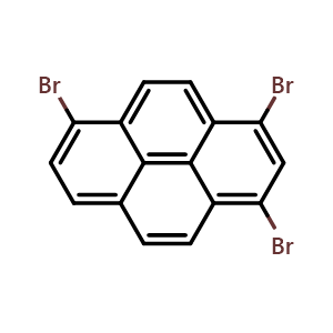 Chemical structure of 1,3,6-tribromopyrene , CAS 38303-36-5, AChemBlock T100006
