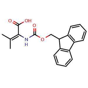 Chemical structure of Fmoc-2,3-dehydro-Valine , CAS 198546-38-2, AChemBlock T100014
