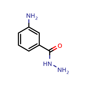 Chemical structure of 3-aminobenzohydrazide , CAS 14062-34-1, AChemBlock T100026