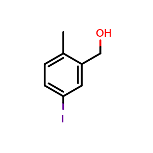Chemical structure of (5-iodo-2-Methylphenyl)Methanol , CAS 1260242-01-0, AChemBlock T100028