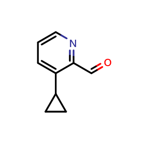 Chemical structure of 3-cyclopropylpicolinaldehyde , CAS 1256788-26-7, AChemBlock T100029
