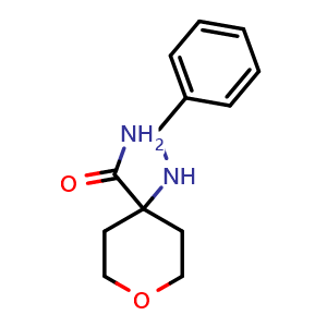 Chemical structure of 4-(benzylamino)tetrahydropyran-4-carboxamide , CAS 1178742-81-8, AChemBlock T100031
