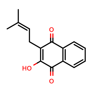 Chemical structure of Lapachol , CAS 84-79-7, AChemBlock T100053