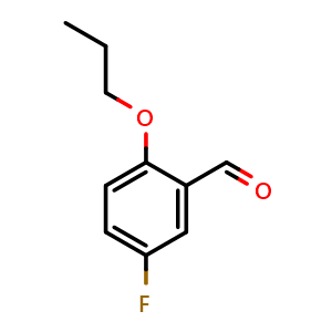 Chemical structure of 5-Fluoro-2-propoxybenzaldehyde , CAS 19415-54-4, AChemBlock T100074