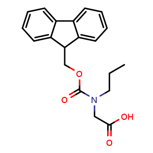 Chemical structure of N-Fmoc-N-propyl-glycine , CAS 1310680-42-2, AChemBlock T100089