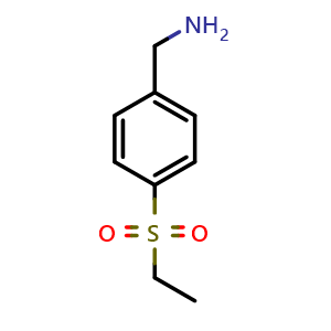 Chemical structure of 4-(Ethylsulfonyl)benzylamine , CAS 583837-94-9, AChemBlock T100096