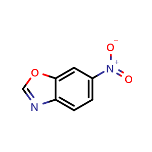 Chemical structure of 6-Nitrobenzoxazole , CAS 17200-30-5, AChemBlock T100110