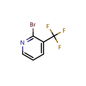 Chemical structure of 2-bromo-3-(trifluoromethyl)pyridine , CAS 175205-82-0, AChemBlock T100141