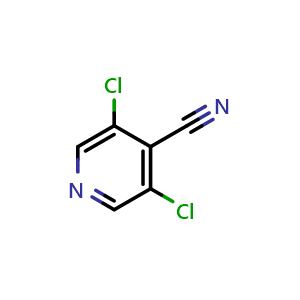 Chemical structure of 3,5-dichloropyridine-4-carbonitrile , CAS 153463-65-1, AChemBlock T100145