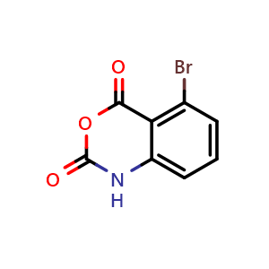 Chemical structure of 5-Bromo-1H-benzo[d][1,3]oxazine-2,4-dione , CAS 77603-45-3, AChemBlock T100151