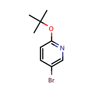 Chemical structure of 5-bromo-2-tert-butoxypyridine , CAS 850495-91-9, AChemBlock T100170