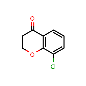 Chemical structure of 8-chloro-4-chromanone , CAS 49701-11-3, AChemBlock T100175
