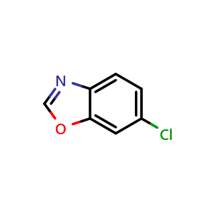 Chemical structure of 6-Chlorobenzoxazole , CAS 227197-72-0, AChemBlock T100198