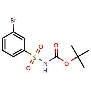 Chemical structure of tert-butyl 3-bromophenylsulfonylcarbamate , CAS 1034175-17-1, AChemBlock T100199