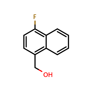 Chemical structure of (4-Fluoronaphthalen-1-yl)methanol , CAS 79996-88-6, AChemBlock T100207