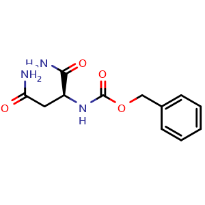 Chemical structure of (S)-Benzyl N-(1,4-diamino-1,4-dioxobutan-2-yl)carbamate , CAS 962-51-6, AChemBlock T100210