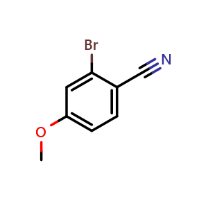 Chemical structure of 2-Bromo-4-methoxybenzonitrile , CAS 140860-51-1, AChemBlock T100217