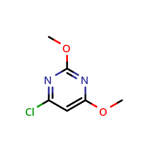Chemical structure of 4-chloro-2,6-dimethoxypyrimidine , CAS 6320-15-6, AChemBlock T100221