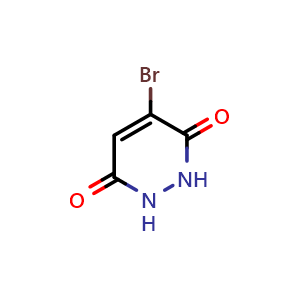 Chemical structure of 4-Bromo-1,2-dihydropyridazine-3,6-dione , CAS 15456-86-7, AChemBlock T100232