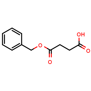 Chemical structure of 4-(Benzyloxy)-4-oxobutanoic acid , CAS 103-40-2, AChemBlock T100236