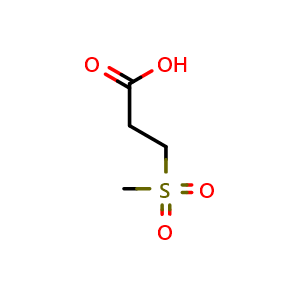 Chemical structure of 3-(Methylsulfonyl)propanoic acid , CAS 645-83-0, AChemBlock T100239