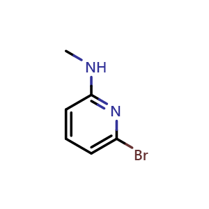 Chemical structure of 6-bromo-N-methylpyridin-2-amine , CAS 89026-79-9, AChemBlock T100263