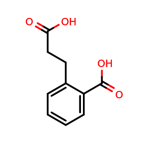 Chemical structure of 2-(2-Carboxyethyl)benzoic acid , CAS 776-79-4, AChemBlock T100272