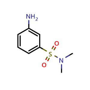 Chemical structure of 3-Amino-N,N-dimethylbenzenesulfonamide , CAS 6274-18-6, AChemBlock T100285