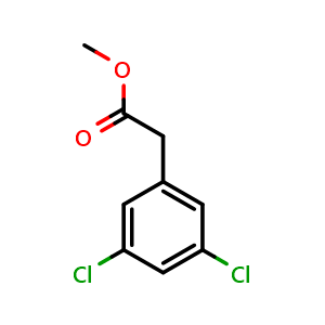 Chemical structure of Methyl 3,5-dichlorobenzeneacetate , CAS 55954-24-0, AChemBlock T100289
