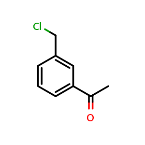 Chemical structure of 3-Chloromethylacetophenone , CAS 41908-12-7, AChemBlock T100301