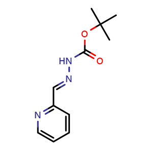 Chemical structure of tert-butyl N-[(E)-2-pyridylmethyleneamino]carbamate , CAS 328011-57-0, AChemBlock T100305