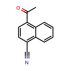 Chemical structure of 4-acetyl-1-Naphthalenecarbonitrile , CAS 29139-00-2, AChemBlock T100310