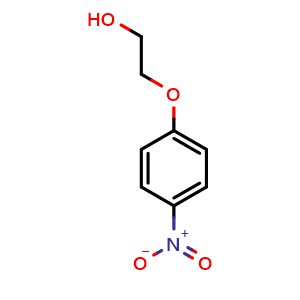 Chemical structure of 2-(4-Nitrophenoxy)ethanol , CAS 16365-27-8, AChemBlock T100322