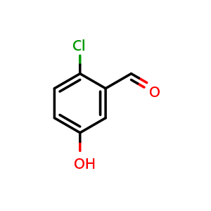 Chemical structure of 2-Chloro-5-hydroxybenzaldehyde , CAS 7310-94-3, AChemBlock T100357