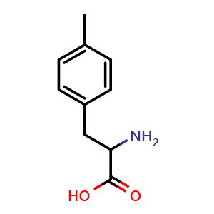 Chemical structure of H-DL-Phe(4-Me)-OH , CAS 4599-47-7, AChemBlock T100359