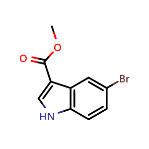 Chemical structure of methyl 5-bromo-1H-indole-3-carboxylate , CAS 773873-77-1, AChemBlock T100380