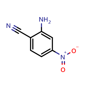 Chemical structure of 2-Amino-4-nitrobenzonitrile , CAS 87376-25-8, AChemBlock T100389