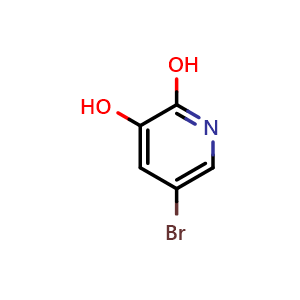 Chemical structure of 5-Bromopyridine-2,3-diol , CAS 34206-49-0, AChemBlock T100400