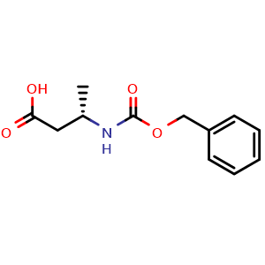 Chemical structure of (S)-3-(((Benzyloxy)carbonyl)amino)butanoic acid , CAS 83509-88-0, AChemBlock T100434
