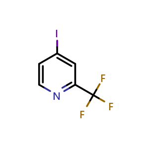 Chemical structure of 4-iodo-2-(trifluoromethyl)pyridine , CAS 590371-73-6, AChemBlock T100452