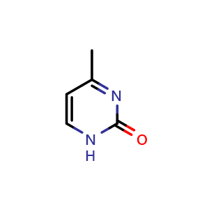 Chemical structure of 4-methyl-1,2-dihydropyrimidin-2-one , CAS 15231-48-8, AChemBlock T100492