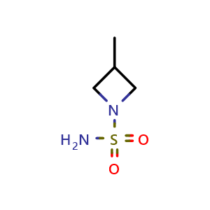 Chemical structure of 3-methylazetidine-1-sulfonamide , CAS 1418112-83-0, AChemBlock T100493