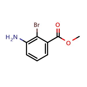 Chemical structure of Methyl 3-amino-2-bromobenzoate , CAS 106896-48-4, AChemBlock T100499