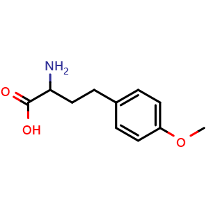 Chemical structure of 4-Methoxy-DL-homophenylalanine , CAS 82267-46-7, AChemBlock T100519