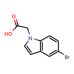 Chemical structure of 5-Bromo-indole-1-acetic acid , CAS 937621-97-1, AChemBlock T100537