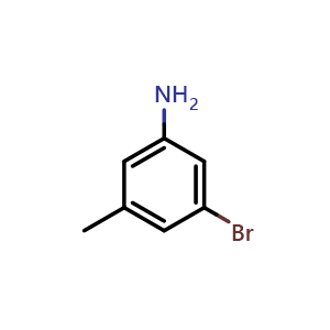 Chemical structure of 3-bromo-5-methylaniline , CAS 74586-53-1, AChemBlock T100540