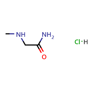 Chemical structure of Sarcosinamide hydrochloride , CAS 5325-64-4, AChemBlock T100568