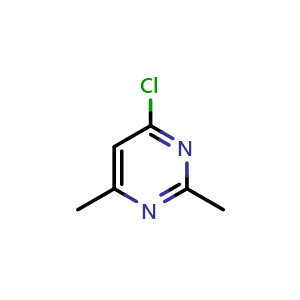 Chemical structure of 4-chloro-2,6-dimethylpyrimidine , CAS 4472-45-1, AChemBlock T100570