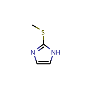 Chemical structure of 2-(Methylthio)imidazole , CAS 7666-04-8, AChemBlock T100585